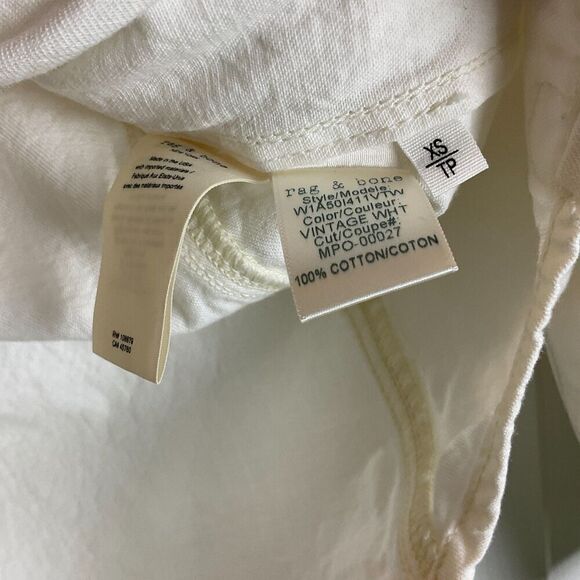 Rag And Bone Corbet Button Up Jean Shirt XS Vintage White Pearl Snaps Western N1 - Picture 11 of 12